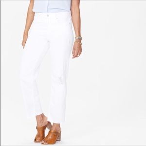 NYDJ White Marilyn Straight Leg Jeans